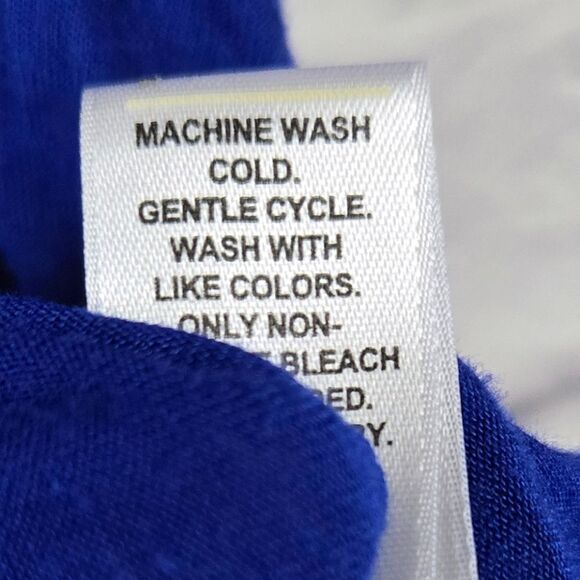 Cato Cobalt Blue Tee Super Soft Wrap Front Plus 22W-24W Jersey Knit Top 3X 22/24 - Picture 7 of 8